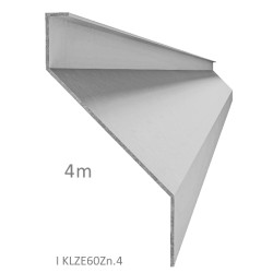 Z-profil lamela 4000mm, pozink s vystuženou hranou 10mm kus Z-profil lamela 4000mm, pozink s vystuženou hranou 10mm kus
